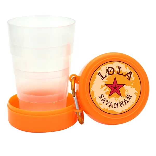 Pop Up 6- oz Collapsible Cup with Carabiner.... from ASI 46755 Cosmo Promos