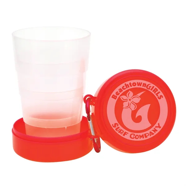 Pop Up 6- oz Collapsible Cup with Carabiner.... from ASI 46755 Cosmo Promos