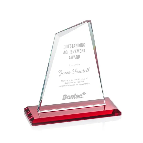 Our extraordinary beveled Starfire Summit award is combined with ruby optical... from ASI 84592 St Regis Group / St Regis