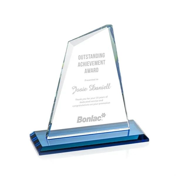 Our extraordinary beveled Starfire Summit award is combined with sky blue... from ASI 84592 St Regis Group / St Regis