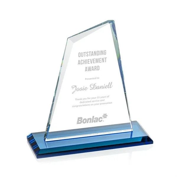 Our extraordinary beveled Starfire Summit award is combined with sky blue... from ASI 84592 St Regis Group / St Regis