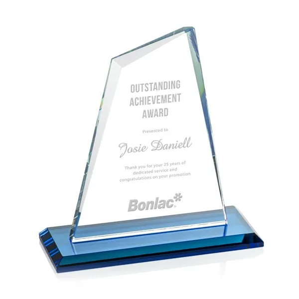 Our extraordinary beveled Starfire Summit award is combined with sky blue... from ASI 84592 St Regis Group / St Regis