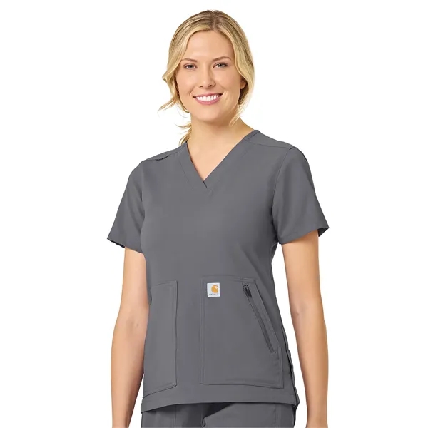 Carhartt Rugged Flex Women's Modern Fit 4-Pocket V-Neck Top... from ASI 86018 Scrub Authority / Uniform Stores