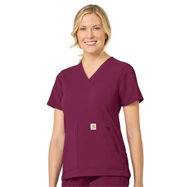 Carhartt Rugged Flex Women's Modern Fit 4-Pocket V-Neck Top... from ASI 86018 Scrub Authority / Uniform Stores