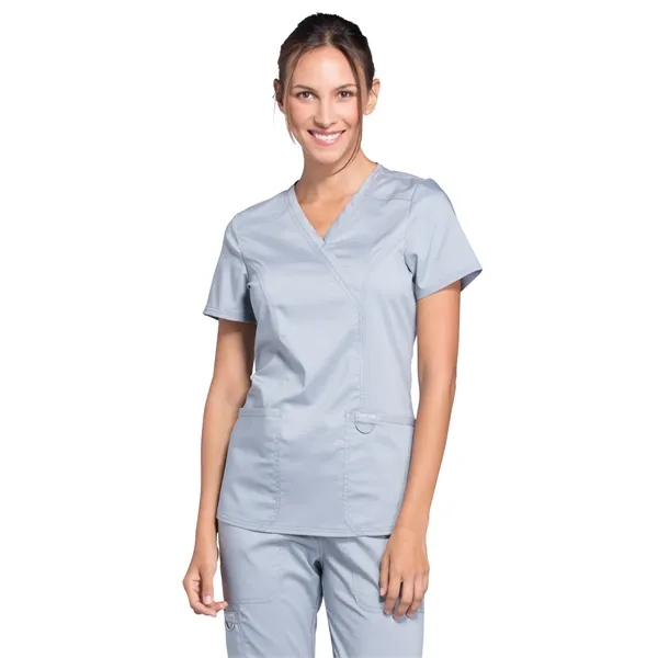 Cherokee - Workwear Revolution - Mock Wrap Top... from ASI 86018 Scrub Authority / Uniform Stores