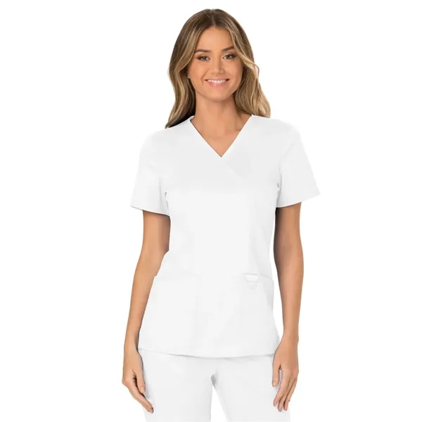Cherokee - Workwear Revolution - Mock Wrap Top... from ASI 86018 Scrub Authority / Uniform Stores