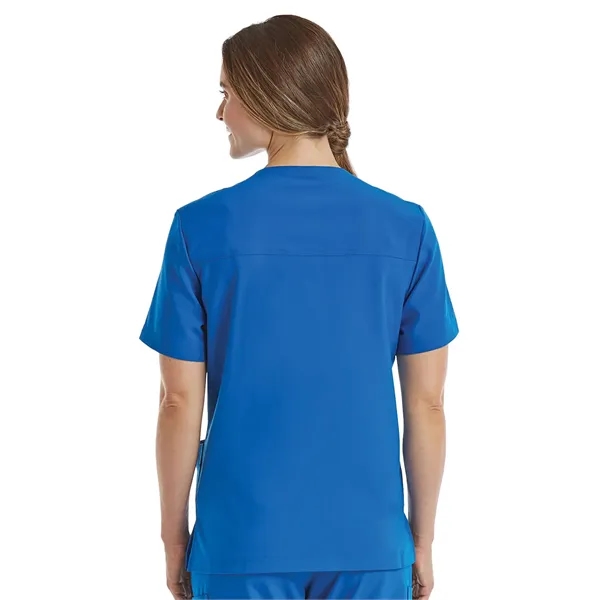 ScrubJoy Fit-4-All - Unisex Three-Pocket V-Neck Scrub Top... from ASI 86018 Scrub Authority / Uniform Stores