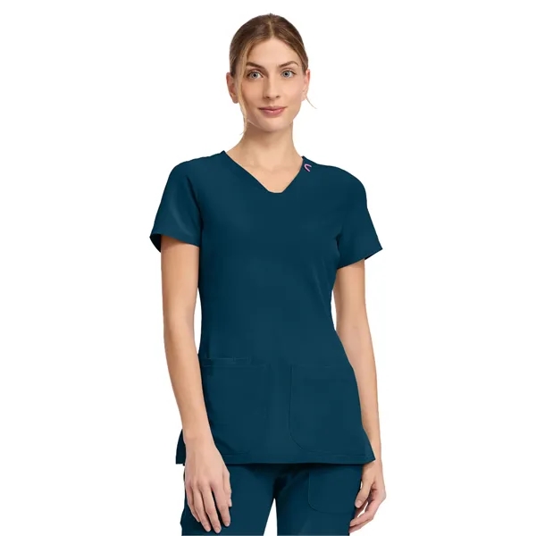 Med Couture - AMP - Women's 3-Pocket V-Neck Scrub Top... from ASI 86018 Scrub Authority