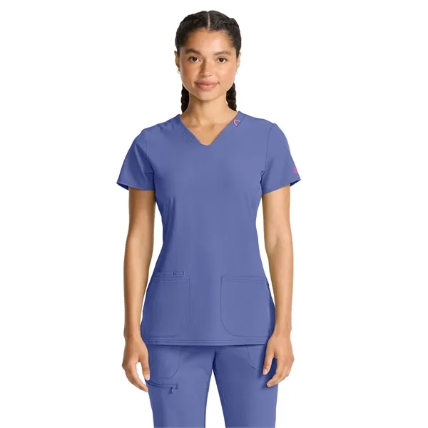 Med Couture - AMP - Women's 3-Pocket V-Neck Scrub Top... from ASI 86018 Scrub Authority