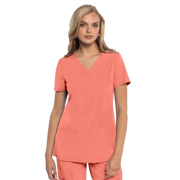 Med Couture - AMP - Women's 3-Pocket V-Neck Scrub Top... from ASI 86018 Scrub Authority