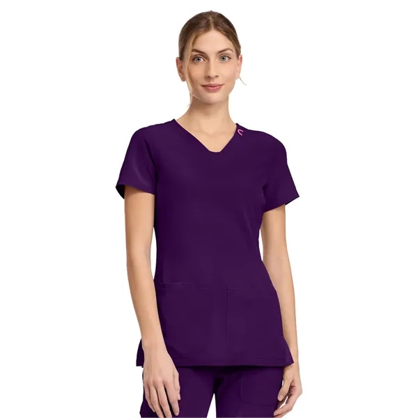 Med Couture - AMP - Women's 3-Pocket V-Neck Scrub Top... from ASI 86018 Scrub Authority