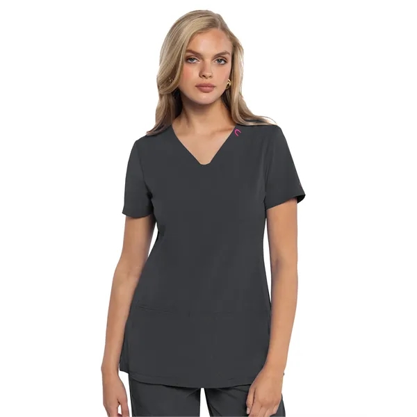Med Couture - AMP - Women's 3-Pocket V-Neck Scrub Top... from ASI 86018 Scrub Authority