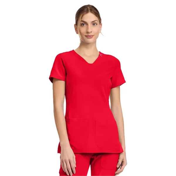 Med Couture - AMP - Women's 3-Pocket V-Neck Scrub Top... from ASI 86018 Scrub Authority