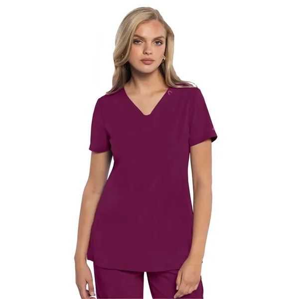 Med Couture - AMP - Women's 3-Pocket V-Neck Scrub Top... from ASI 86018 Scrub Authority