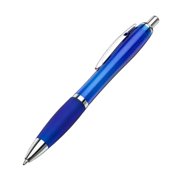Plastic click-action ballpoint pen with chrome trim.... from ASI 84592 St Regis Group