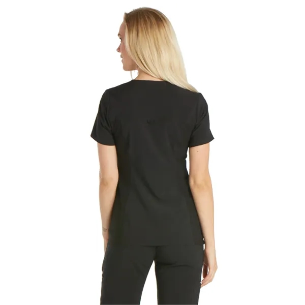 Cherokee iFlex Women's V-Neck Knit Panel Top... from ASI 86018 Scrub Authority / Uniform Stores