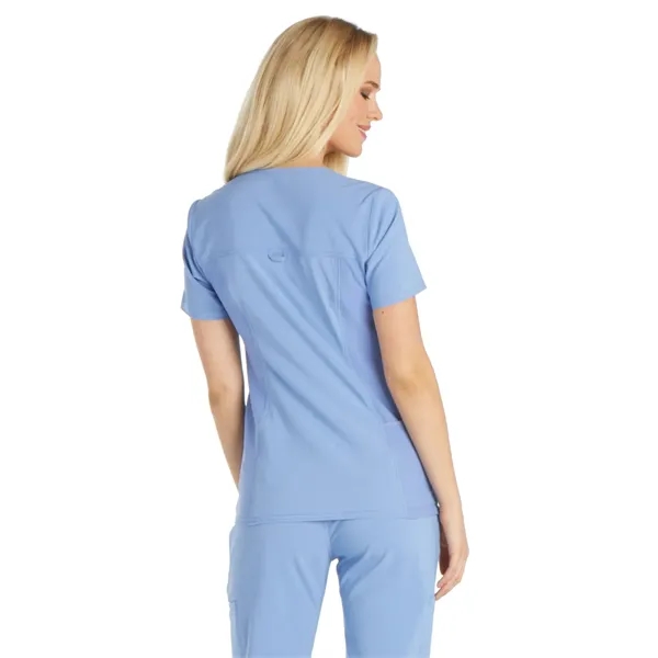 Cherokee iFlex Women's V-Neck Knit Panel Top... from ASI 86018 Scrub Authority / Uniform Stores