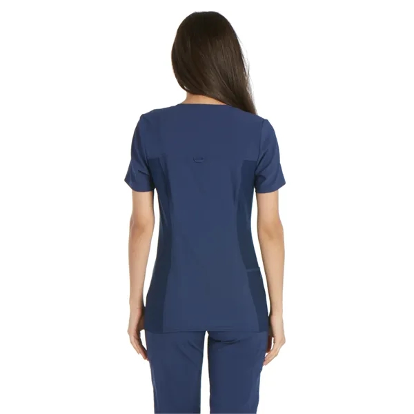 Cherokee iFlex Women's V-Neck Knit Panel Top... from ASI 86018 Scrub Authority / Uniform Stores