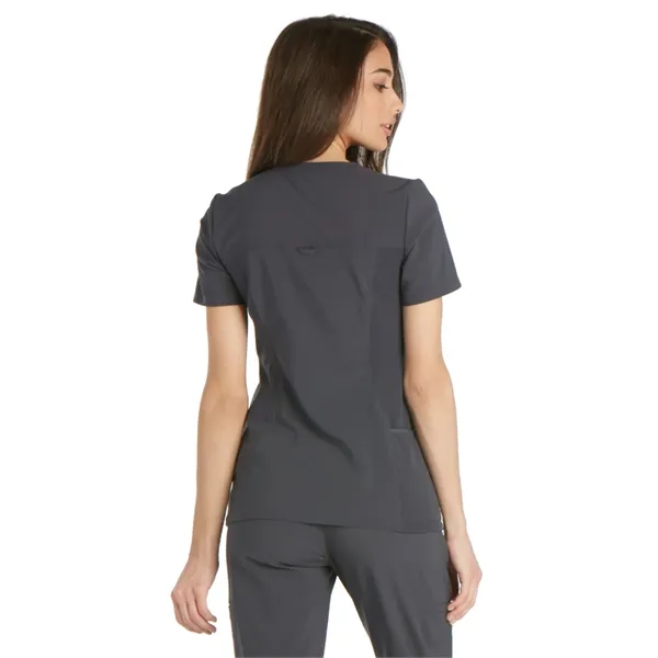 Cherokee iFlex Women's V-Neck Knit Panel Top... from ASI 86018 Scrub Authority / Uniform Stores