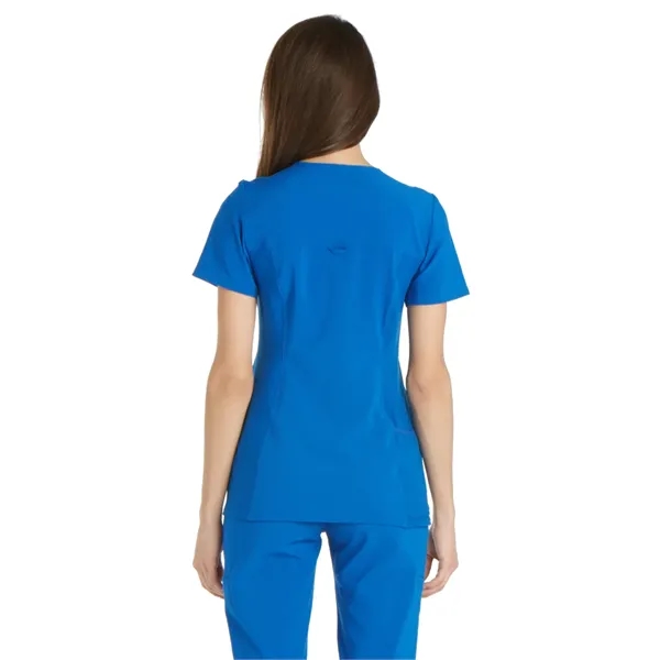 Cherokee iFlex Women's V-Neck Knit Panel Top... from ASI 86018 Scrub Authority / Uniform Stores