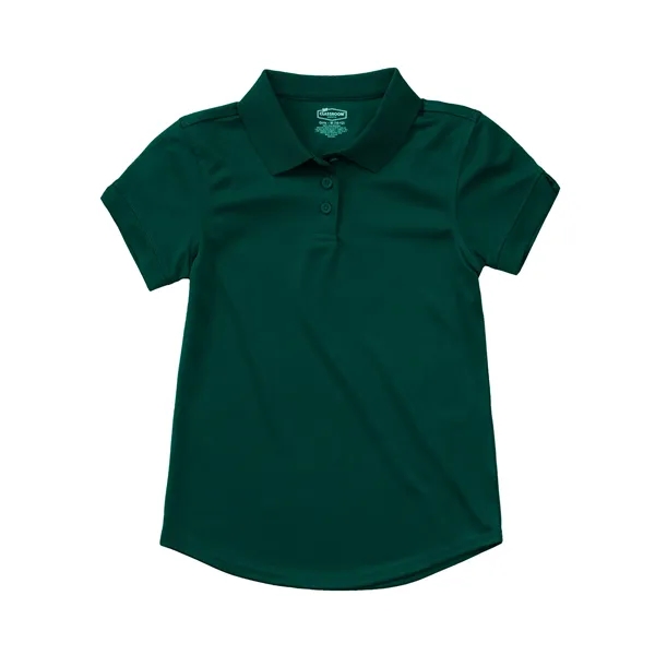 Classroom Uniforms Girls Short Sleeve Moisture Wicking Polo... from ASI 86018 Scrub Authority / Uniform Stores