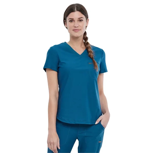 Cherokee Form Women's Tuckable V-Neck Top... from ASI 86018 Scrub Authority / Uniform Stores