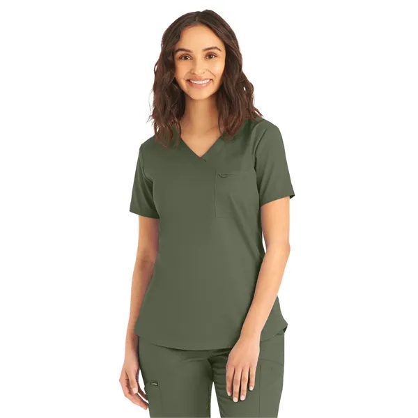 Landau ProFlex Women's Tuckable V-Neck Top... from ASI 86018 Scrub Authority / Uniform Stores
