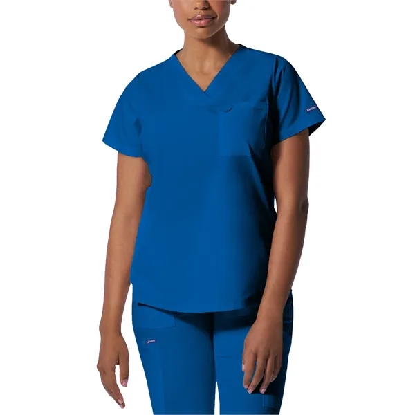 Landau ProFlex Women's Tuckable V-Neck Top... from ASI 86018 Scrub Authority / Uniform Stores