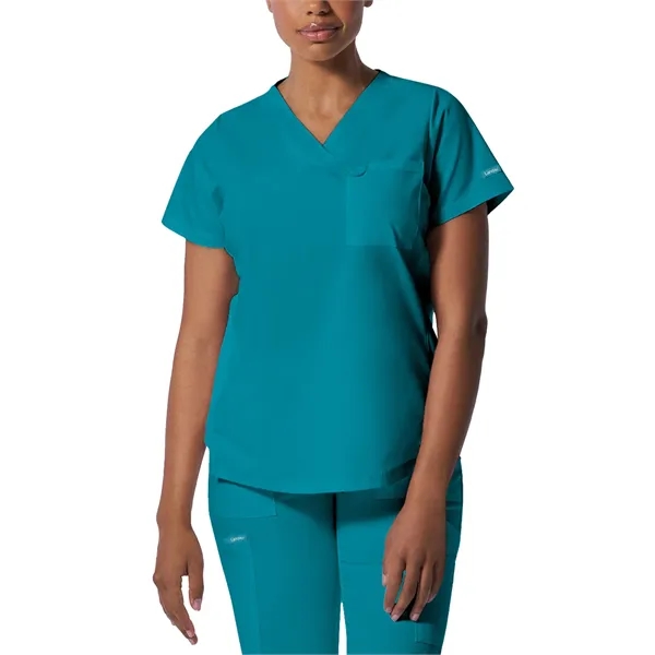 Landau ProFlex Women's Tuckable V-Neck Top... from ASI 86018 Scrub Authority / Uniform Stores