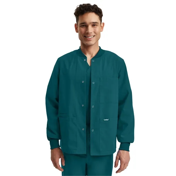 Landau - Essentials - Unisex Snap Front Warm-Up Scrub Jacket... from ASI 86018 Scrub Authority / Uniform Stores