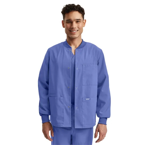 Landau - Essentials - Unisex Snap Front Warm-Up Scrub Jacket... from ASI 86018 Scrub Authority / Uniform Stores