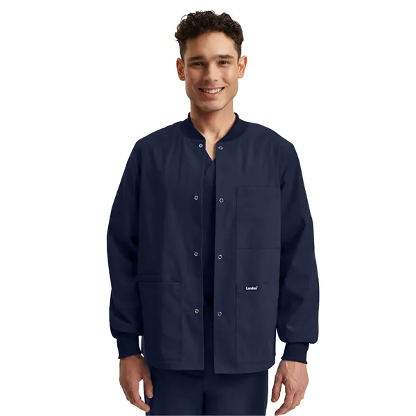 Landau - Essentials - Unisex Snap Front Warm-Up Scrub Jacket... from ASI 86018 Scrub Authority / Uniform Stores