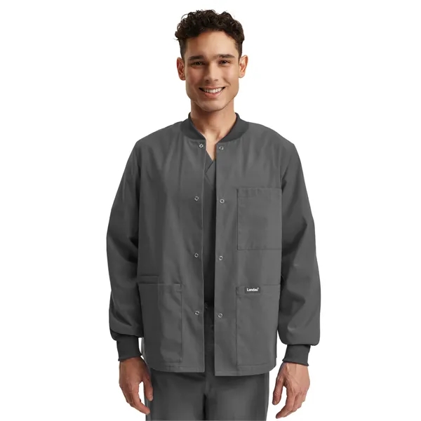 Landau - Essentials - Unisex Snap Front Warm-Up Scrub Jacket... from ASI 86018 Scrub Authority / Uniform Stores