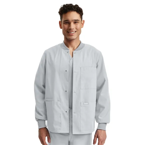 Landau - Essentials - Unisex Snap Front Warm-Up Scrub Jacket... from ASI 86018 Scrub Authority / Uniform Stores
