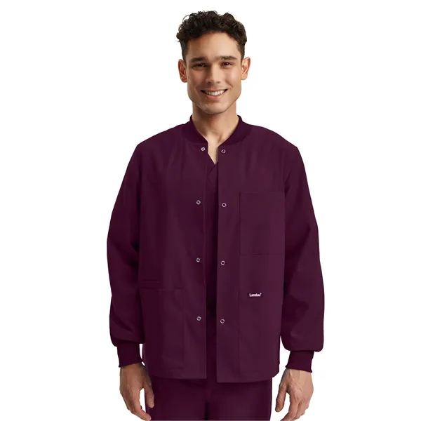 Landau - Essentials - Unisex Snap Front Warm-Up Scrub Jacket... from ASI 86018 Scrub Authority / Uniform Stores