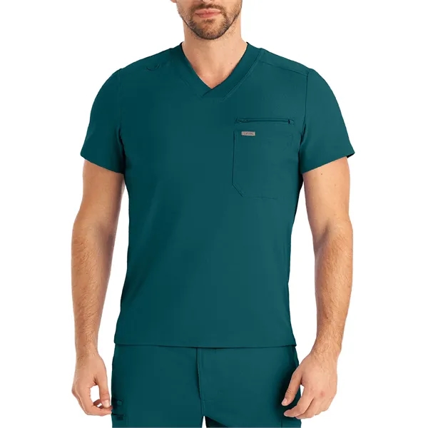 Landau Forward Men's Tuckable V-Neck Top... from ASI 86018 Scrub Authority / Uniform Stores