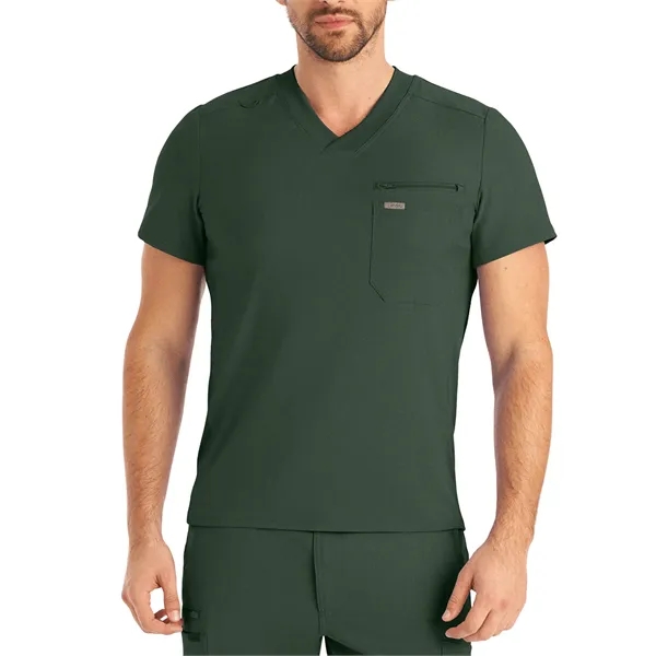 Landau Forward Men's Tuckable V-Neck Top... from ASI 86018 Scrub Authority / Uniform Stores