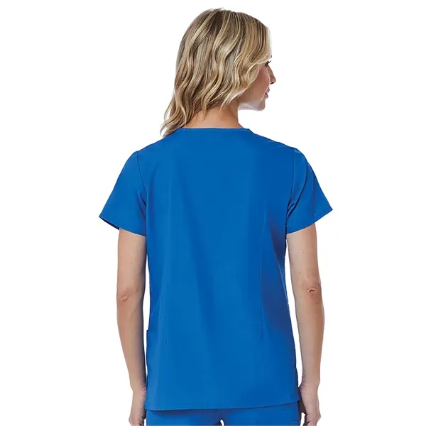 Maevn Red Panda Curved Mock Wrap Top... from ASI 86018 Scrub Authority / Uniform Stores