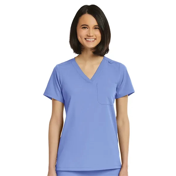 ScrubJoy Originals - Women's Fitted One-Pocket V-Neck Scr...... from ASI 86018 Scrub Authority