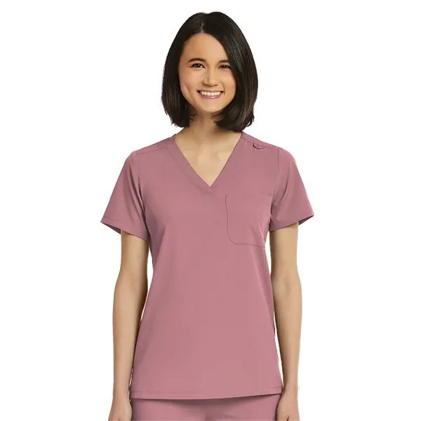 ScrubJoy Originals - Women's Fitted One-Pocket V-Neck Scr...... from ASI 86018 Scrub Authority