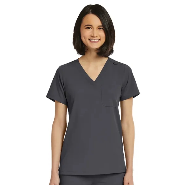 ScrubJoy Originals - Women's Fitted One-Pocket V-Neck Scr...... from ASI 86018 Scrub Authority