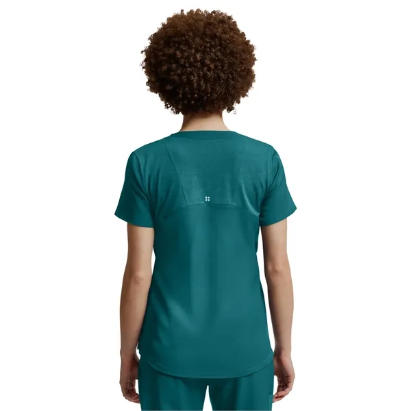 White Cross - VIBE - Women's Curved V-Neckline Scrub Top... from ASI 86018 Scrub Authority / Uniform Stores