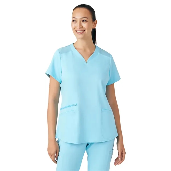 White Cross - VIBE - Women's Curved V-Neckline Scrub Top... from ASI 86018 Scrub Authority / Uniform Stores