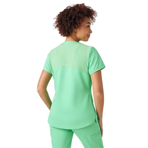White Cross - VIBE - Women's Curved V-Neckline Scrub Top... from ASI 86018 Scrub Authority / Uniform Stores