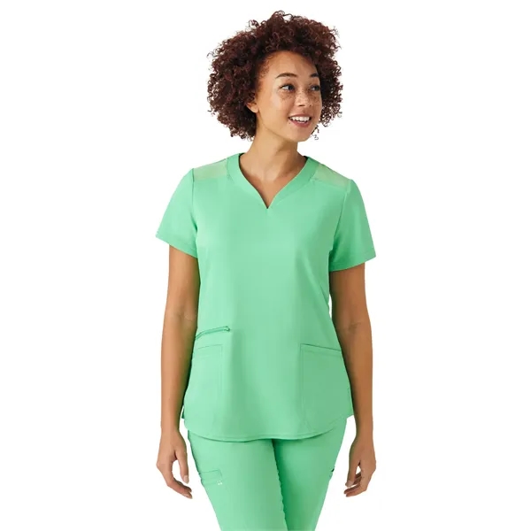 White Cross - VIBE - Women's Curved V-Neckline Scrub Top... from ASI 86018 Scrub Authority / Uniform Stores