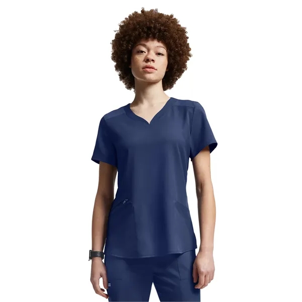 White Cross - VIBE - Women's Curved V-Neckline Scrub Top... from ASI 86018 Scrub Authority / Uniform Stores