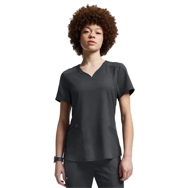 White Cross - VIBE - Women's Curved V-Neckline Scrub Top... from ASI 86018 Scrub Authority / Uniform Stores