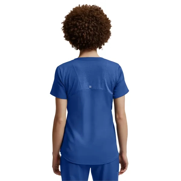 White Cross - VIBE - Women's Curved V-Neckline Scrub Top... from ASI 86018 Scrub Authority / Uniform Stores