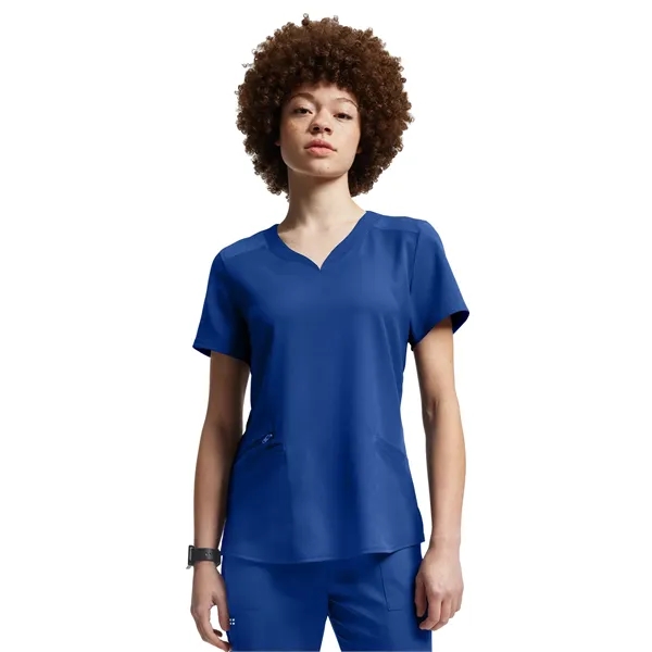 White Cross - VIBE - Women's Curved V-Neckline Scrub Top... from ASI 86018 Scrub Authority / Uniform Stores