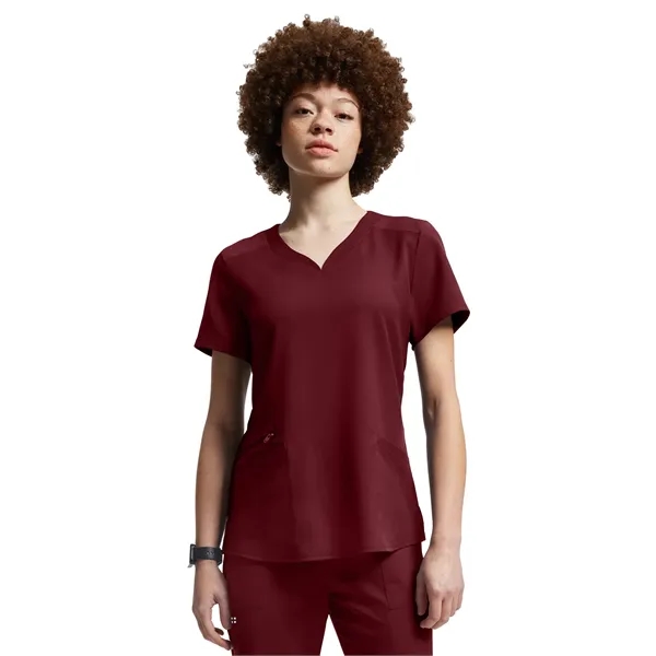 White Cross - VIBE - Women's Curved V-Neckline Scrub Top... from ASI 86018 Scrub Authority / Uniform Stores